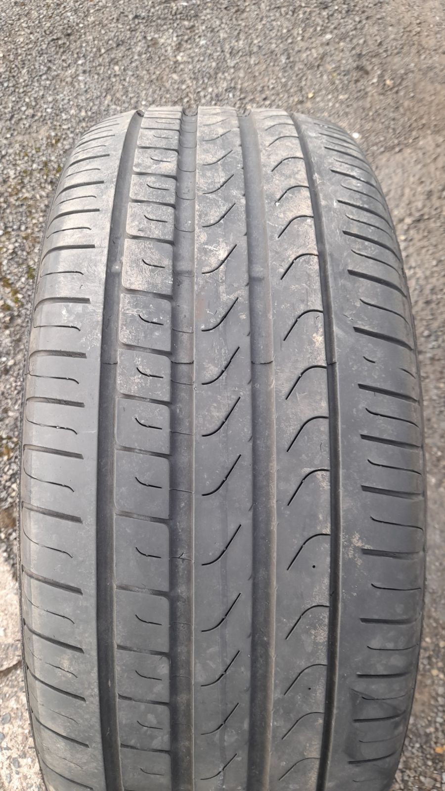 Close-up of a tyre tread